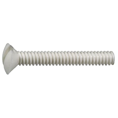 Midwest Fastener #6-32 x 1 in Slotted Oval Machine Screw, Zinc Plated Nylon, 15 PK 33296